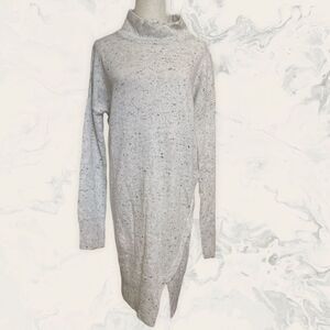 Love Stitch Mock Neck Sweater Dress - Size M - Gray
